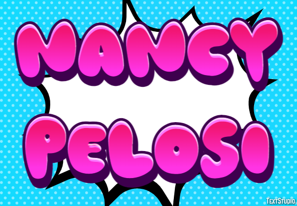 Nancy Pelosi Efecto de texto