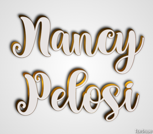 Nancy Pelosi Text Effect
