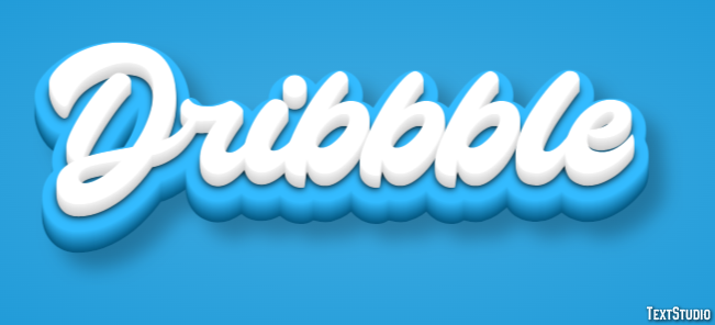 Dribbble Tekst effect
