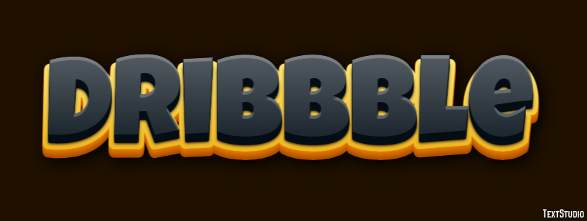 Dribbble Tekst effect