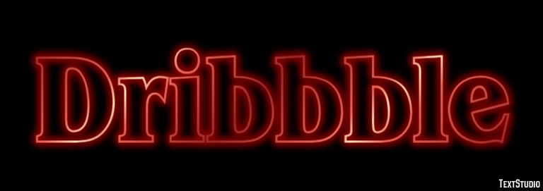 Dribbble Tekst effect