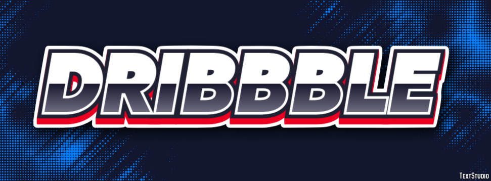 Dribbble Tekst effect