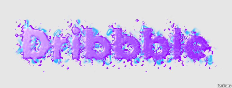 Dribbble Tekst effect