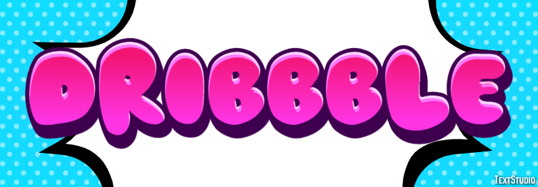 Dribbble Tekst effect