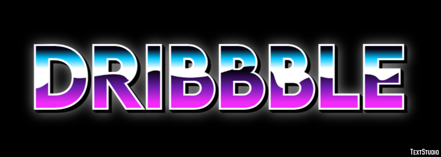 Dribbble Tekst effect