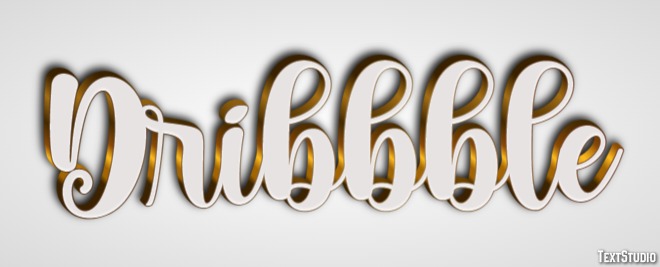 Dribbble Tekst effect