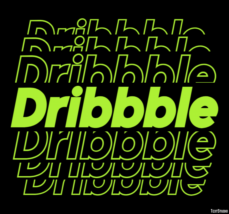 Dribbble Metin Efekti