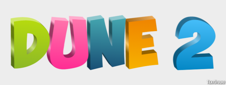 Dune 2 Tekst effect