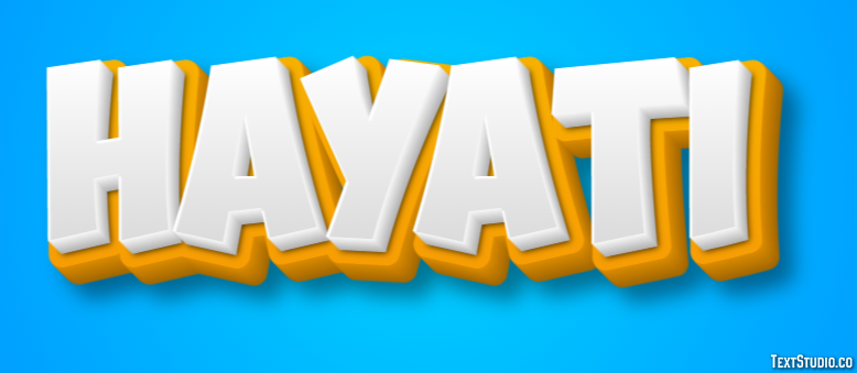 Hayati Efeito de texto
