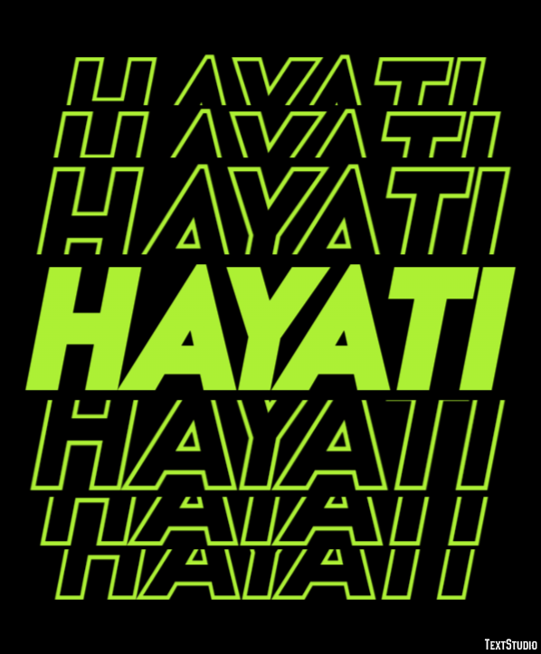 Hayati Efeito de texto
