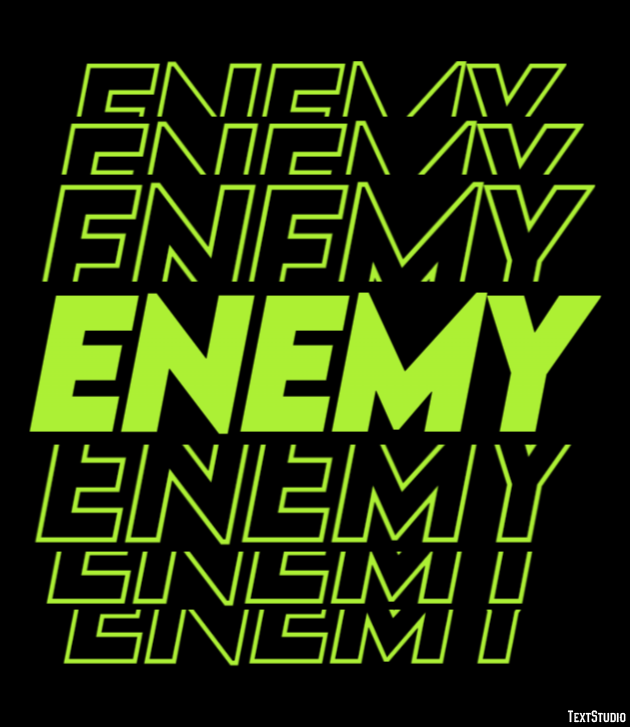 Enemy Effetto testo