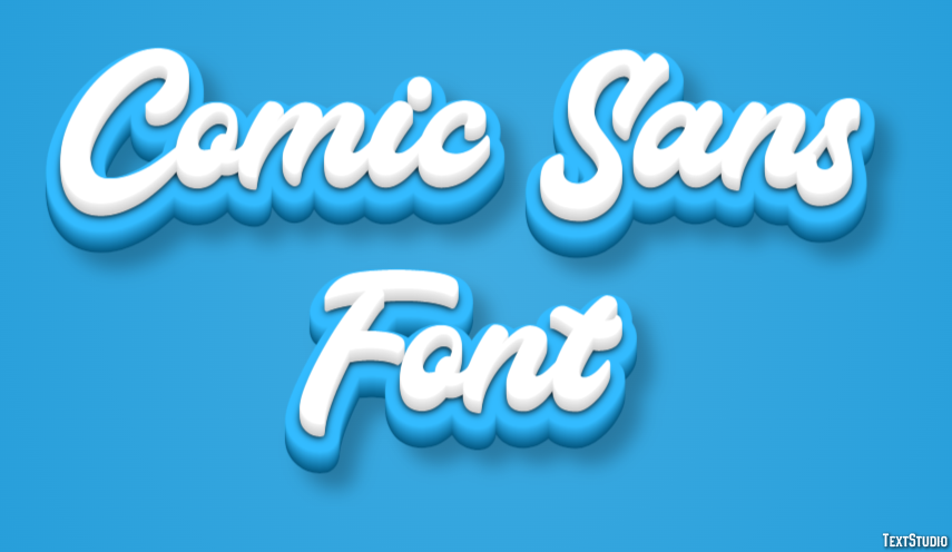 Comic Sans Font Effetto testo