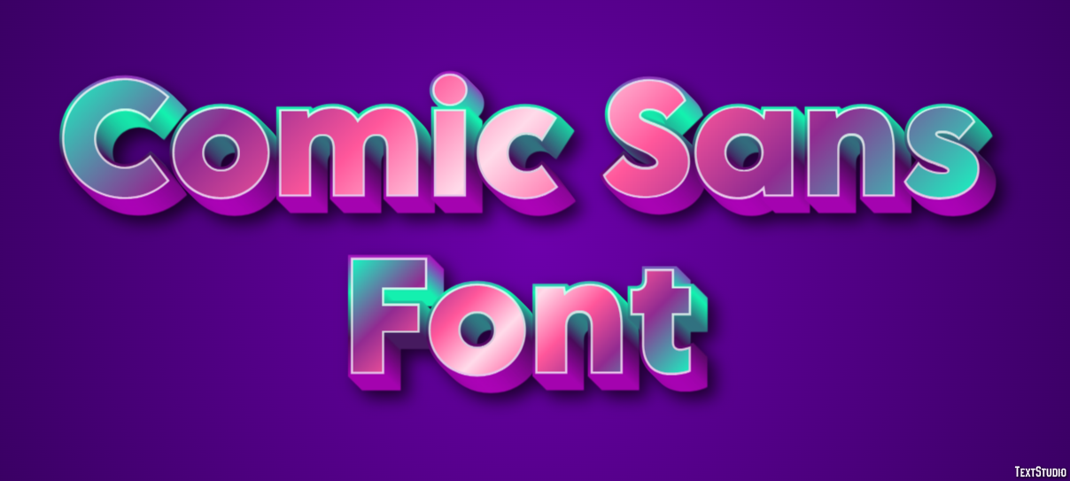 Comic Sans Font Text Effect