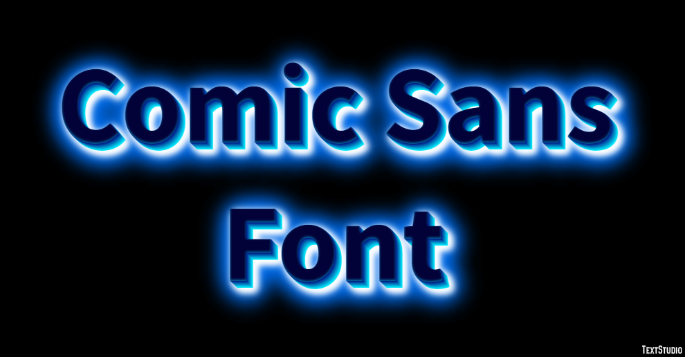 Comic Sans Font Text Effect