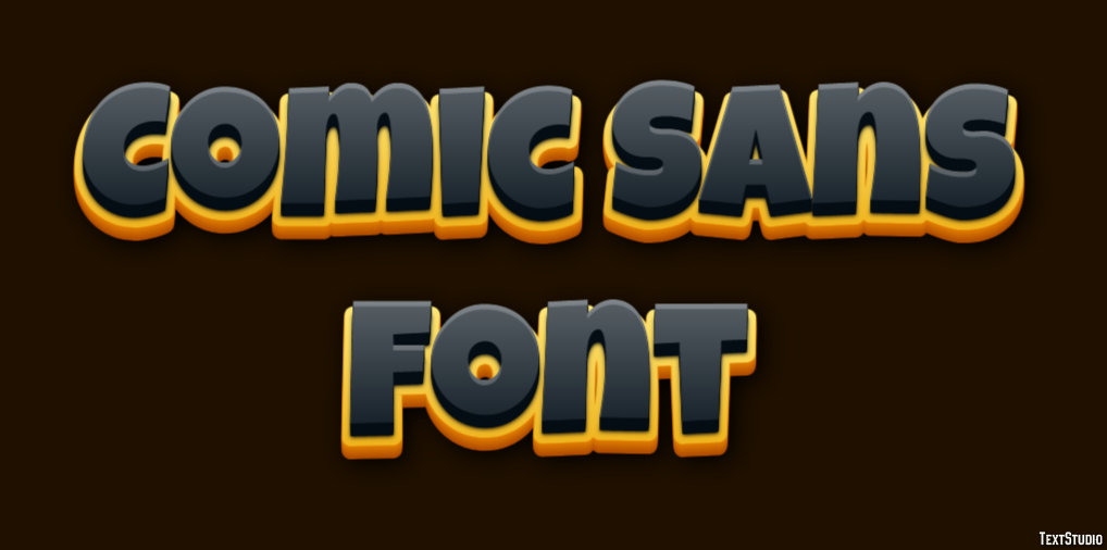 Comic Sans Font Effetto testo