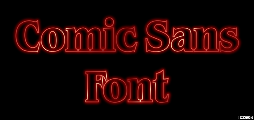 Comic Sans Font Text Effect
