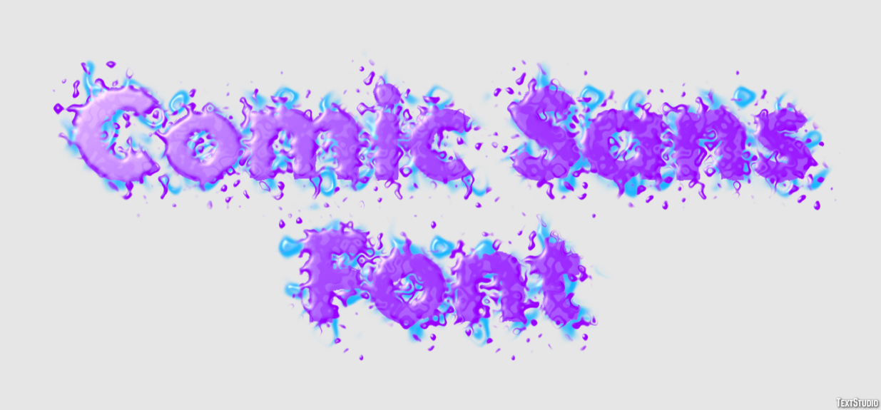 Comic Sans Font Tekst Effect