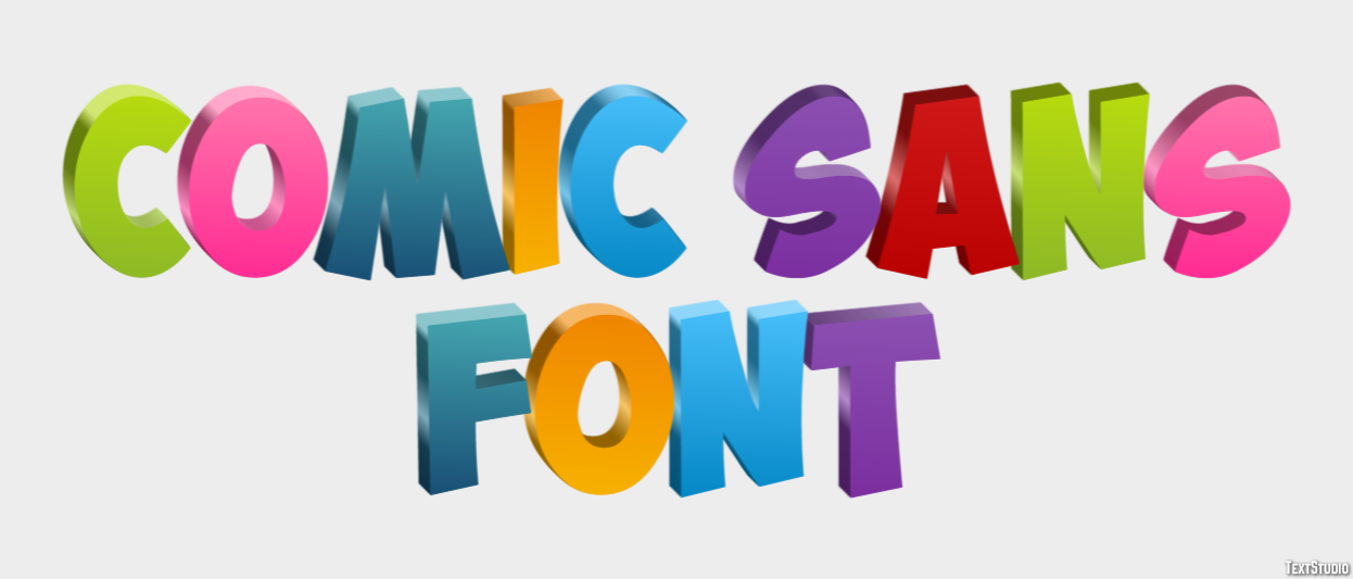 Comic Sans Font Text Effect