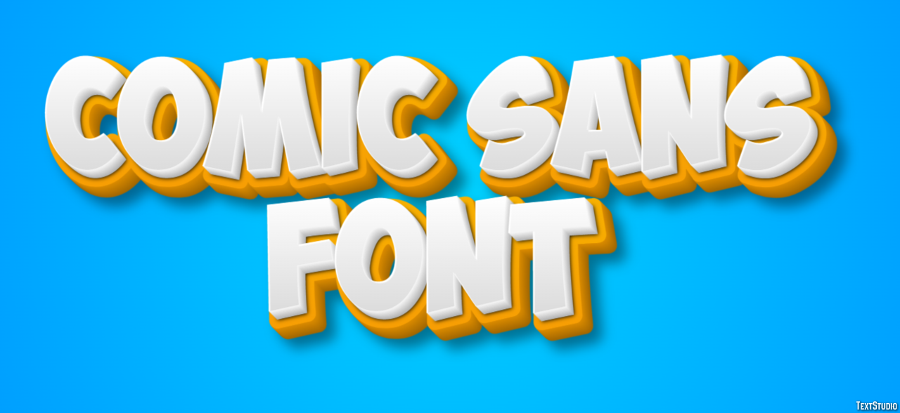 Comic Sans Font Text Effect