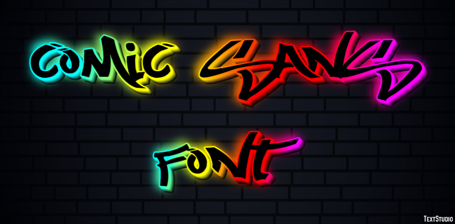 Comic Sans Font Text Effect