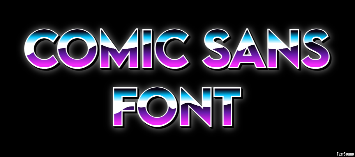 Comic Sans Font Text Effect