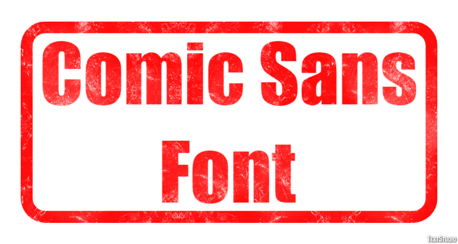Comic Sans Font Text Effect