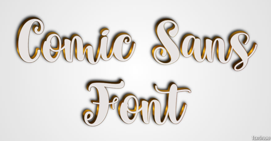 Comic Sans Font Effetto testo