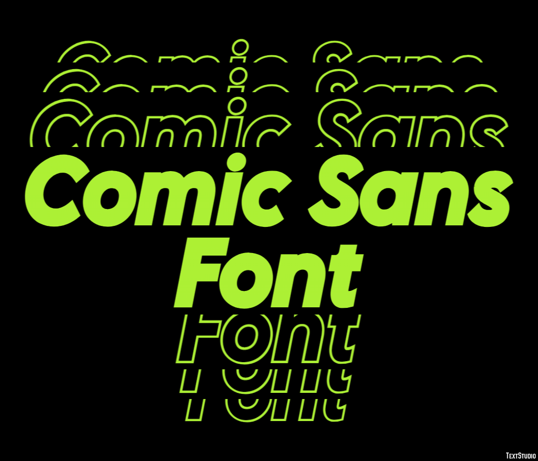 Comic Sans Font Text Effect