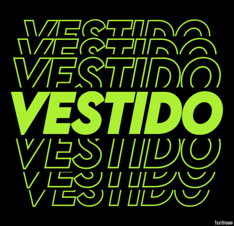 Vestido Efeito de texto