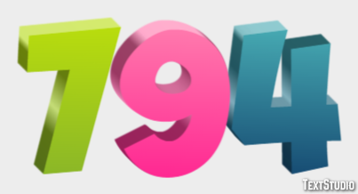 794 Text effect