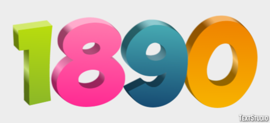 1890 Text Effect