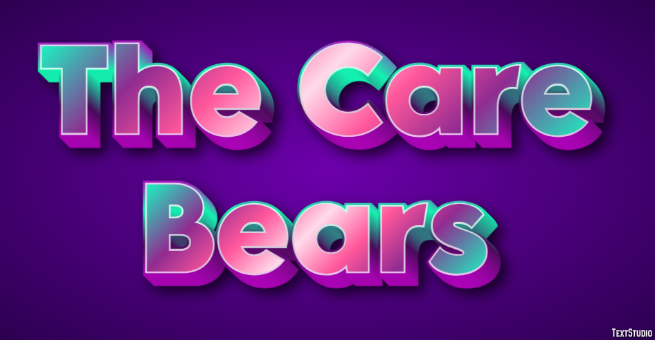 The Care Bears Text Effect