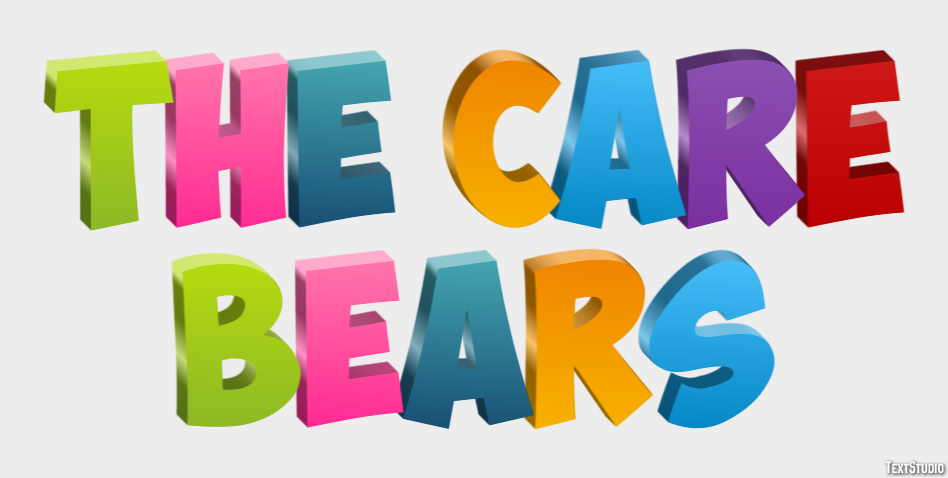 The Care Bears Text Effect