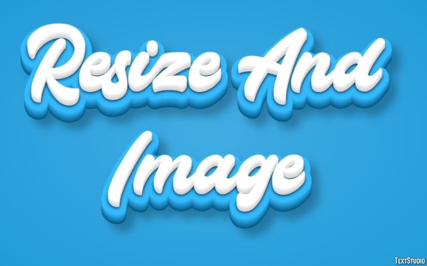 Resize And Image Efeito de texto