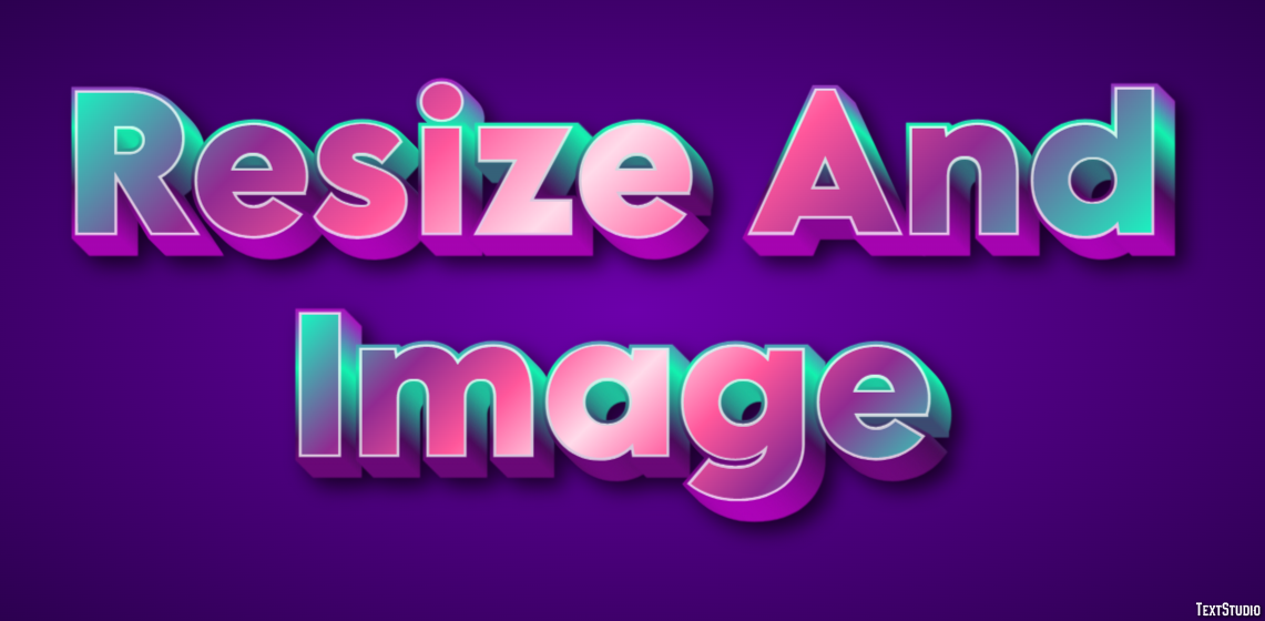 Resize And Image Efeito de texto
