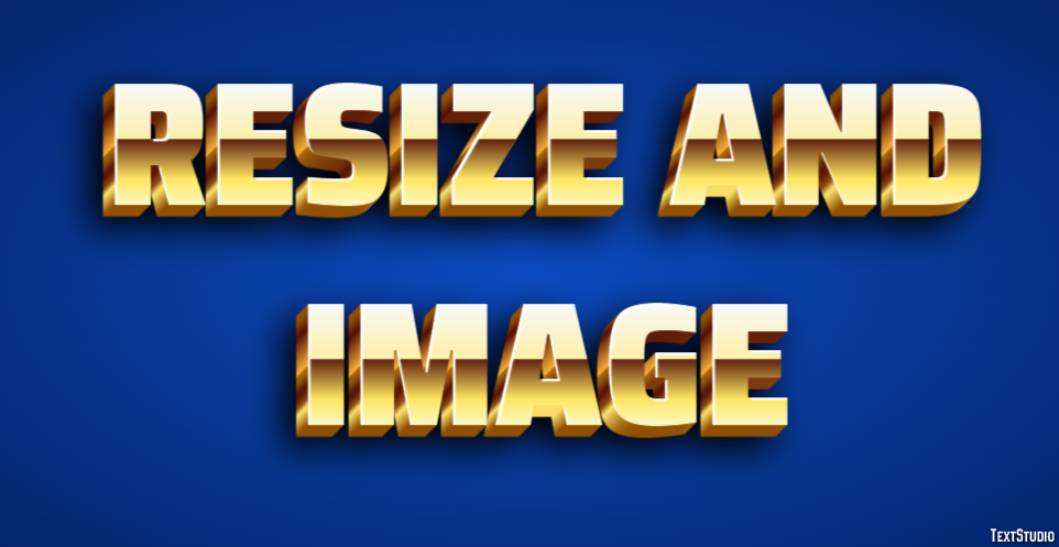 Resize And Image Efeito de texto