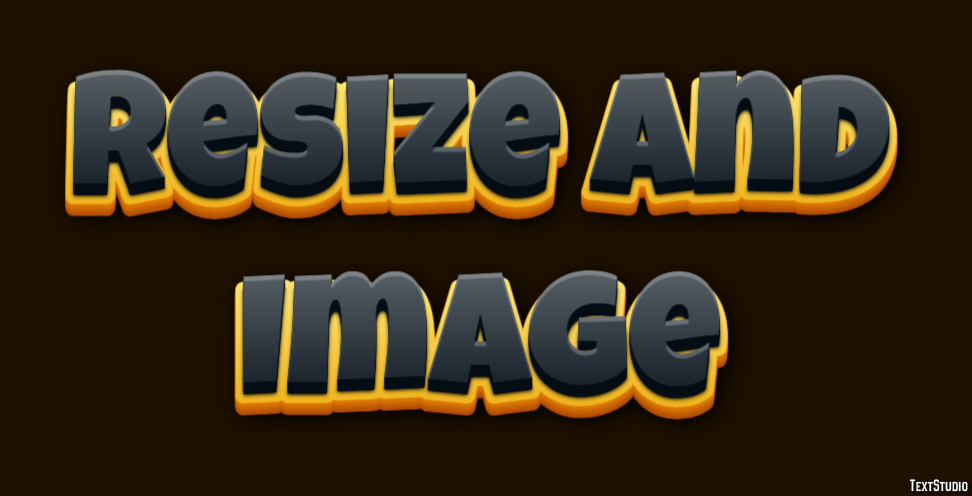 Resize And Image Efeito de texto