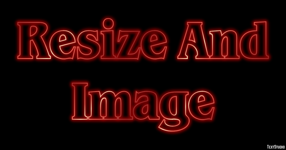 Resize And Image Efeito de texto