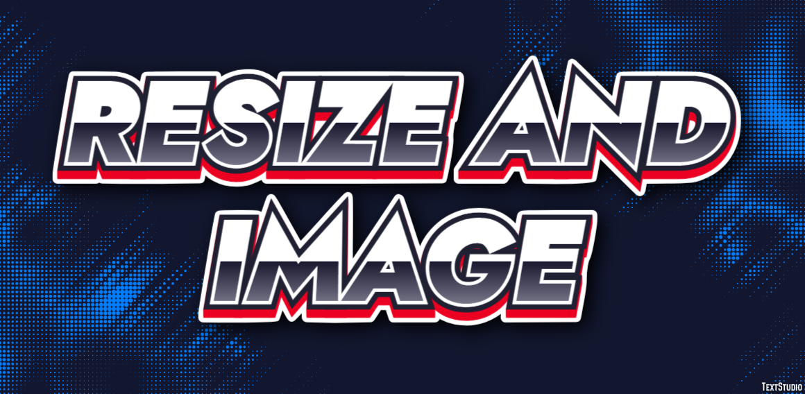 Resize And Image Efeito de texto