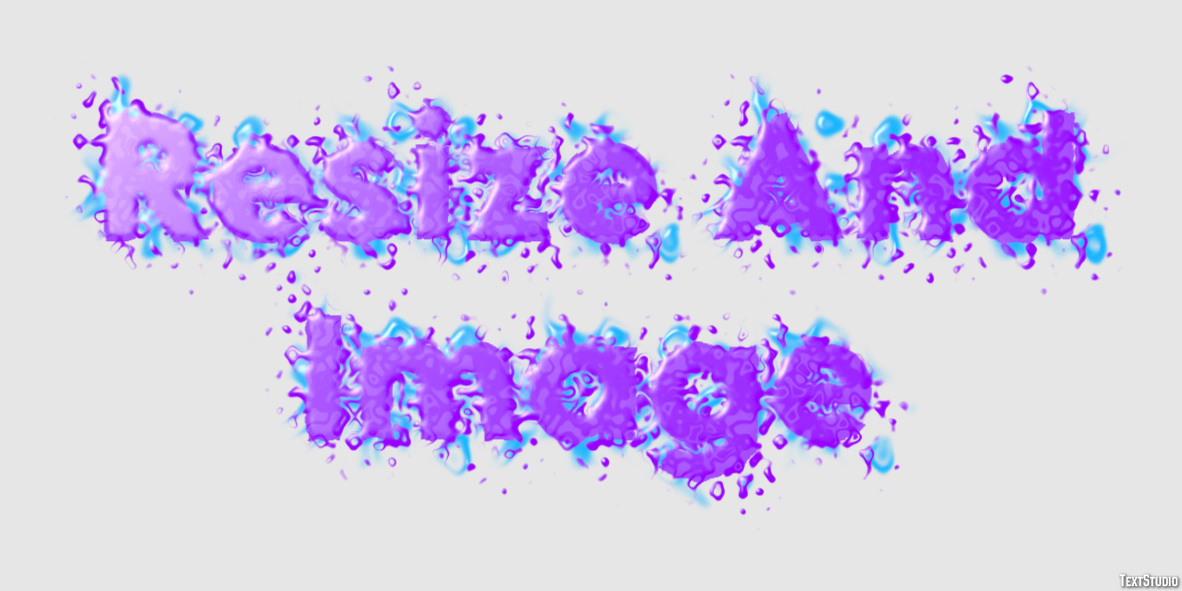 Resize And Image Text effect