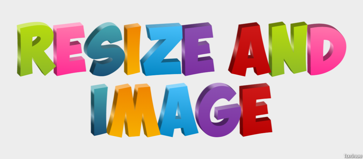 Resize And Image Efeito de texto