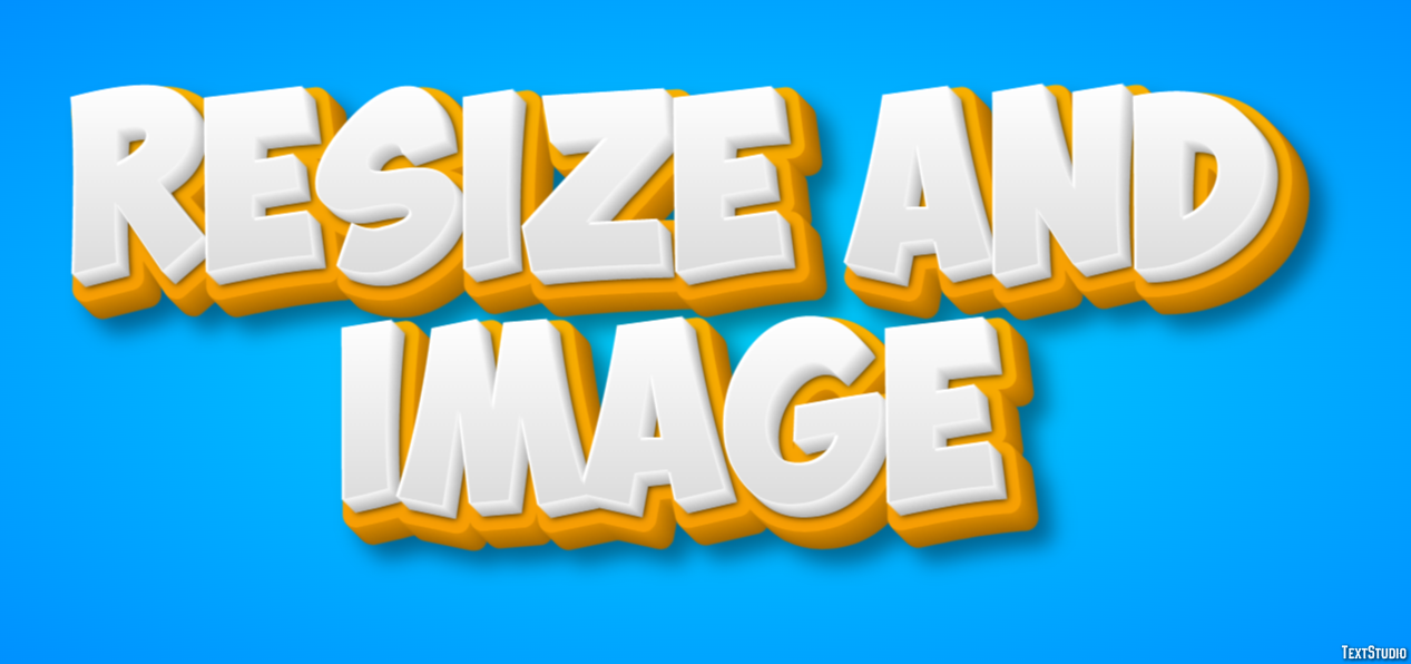 Resize And Image Efeito de texto