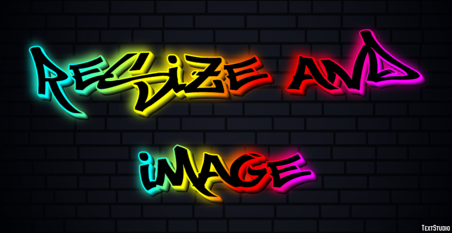 Resize And Image Efeito de texto