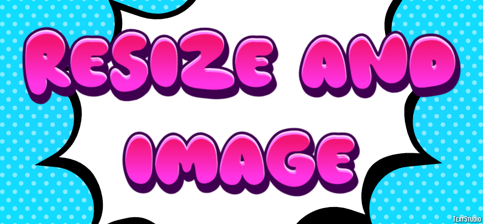Resize And Image Efeito de texto