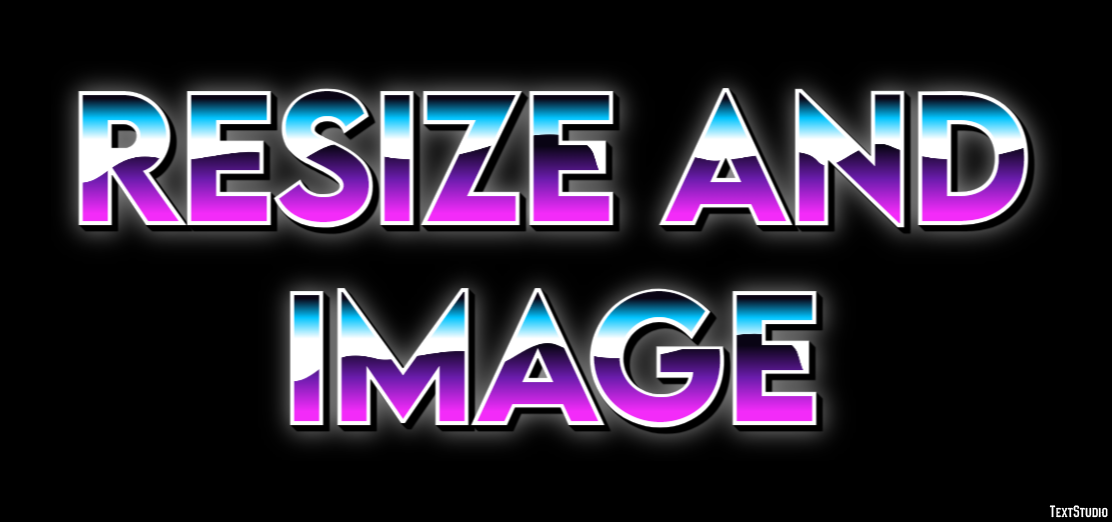 Resize And Image Efeito de texto