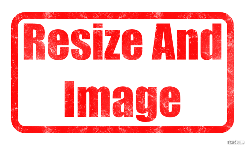 Resize And Image Efeito de texto