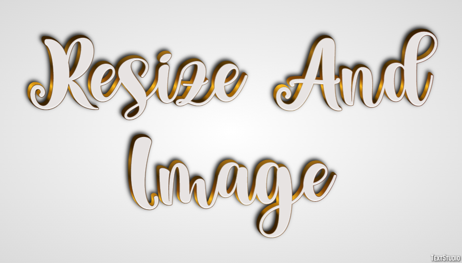 Resize And Image Efeito de texto