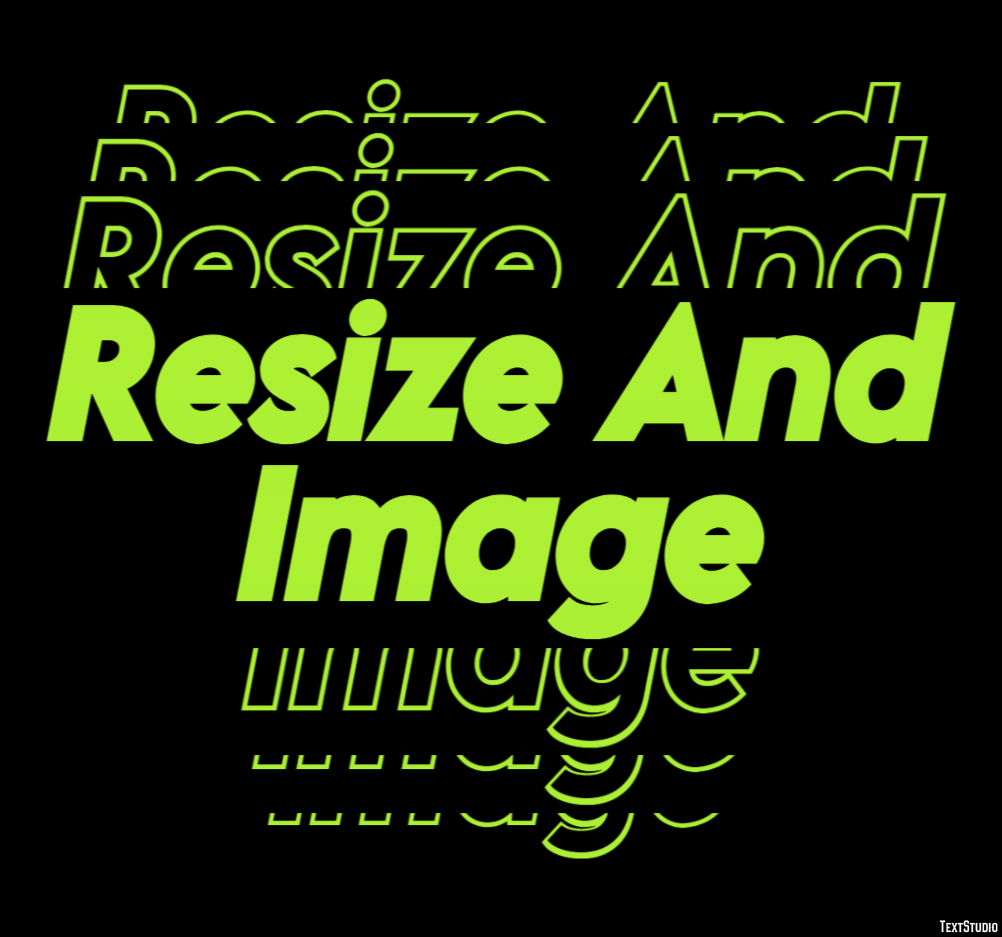 Resize And Image Efeito de texto