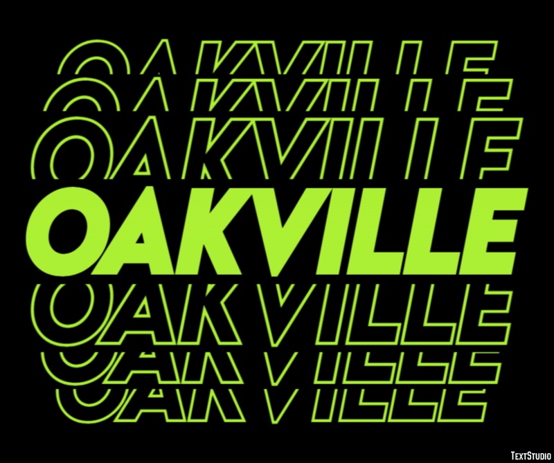 Oakville Texteffekt