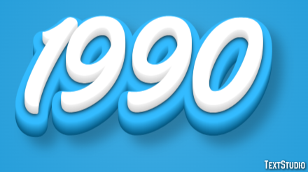 1990 Text Effect